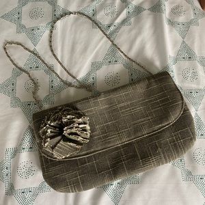 NWOT Gray Tweed Purse